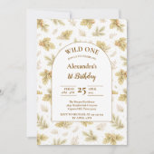 Invitation Boho Woodland Wild One Anniversaire (Devant)