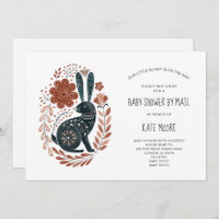 Boho Woodlands Rabbit Baby shower par la poste