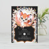 Invitation Boho Woods Fawn Anniversaire (Debout devant)