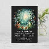 Invitation Boho Woods Printable Woodland Anniversaire (Debout devant)