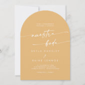 Invitation Boho Yellow Marigold Photo Arch Mariage espagnol (Devant)