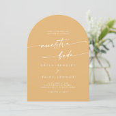 Invitation Boho Yellow Marigold Photo Arch Mariage espagnol (Debout devant)