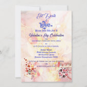 Invitation Boire à manger et aimer Coeur Valentines Fête de l (Devant)