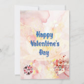 Invitation Boire à manger et aimer Coeur Valentines Fête de l (Dos)