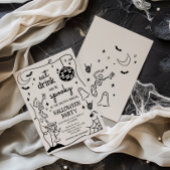 Invitation Boire à manger et Cocktail Éffrayant Fête d'Hallow