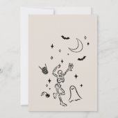 Invitation Boire à manger et Cocktail Éffrayant Fête d'Hallow (Dos)