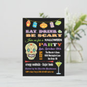 Invitation Boire à manger et être effrayant Halloween fêtes I (Debout devant)
