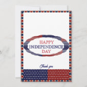 Invitation Boire à manger et être patriotique 4 juillet Barbe (Dos)