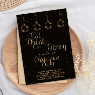 Invitation Boire à manger Soyez Joyeux Noël Fête
