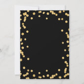 Invitation Boire B Joyeux Or Black Parties scintillant Fêtes  (Dos)