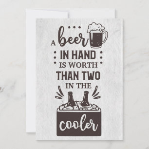 Invitation Boire De Bière Une Bière À La Main Vaut La Peine