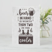 Invitation Boire De Bière Une Bière À La Main Vaut La Peine (Debout devant)