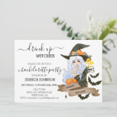 Invitation Boire des sorcières Bachelorette fête Halloween (Debout devant)