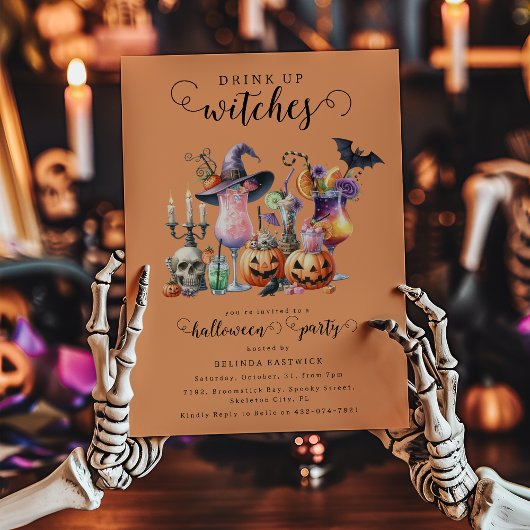 Invitation Boire Des Sorcières Cocktails