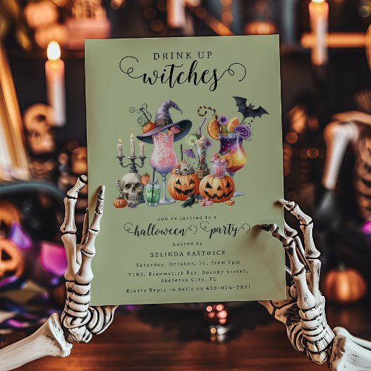 Invitation Boire Des Sorcières Cocktails