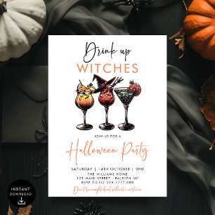 Invitation Boire des sorcières Cocktails Adulte Halloween Par