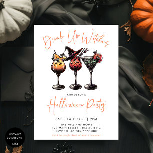 Invitation Boire des sorcières Cocktails Adulte Halloween Par
