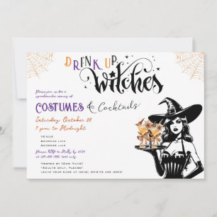 Invitation Boire des sorcières Costumes Cocktail Halloween Pa
