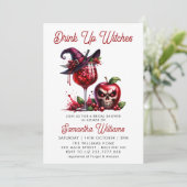 Invitation Boire des sorcières Fête des mariées de cocktails  (Debout devant)