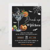 Invitation Boire des sorcières fête d'Halloween (Devant)