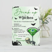 Invitation Boire des sorcières fête d'Halloween (Debout devant)