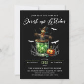 Invitation Boire des sorcières fête d'Halloween (Devant)