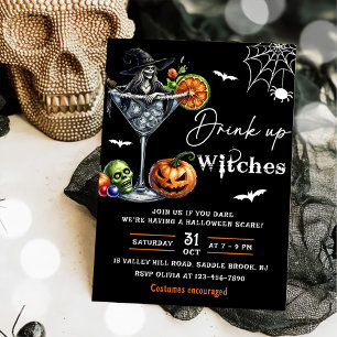 Invitation Boire des sorcières fête d'Halloween