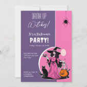 Invitation Boire des sorcières fête d'Halloween (Devant)