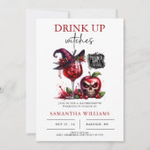 Invitation Boire des sorcières Gothique Bachelorette Party (Devant)