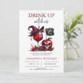 Invitation Boire des sorcières Gothique Bachelorette Party (Debout devant)