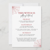 Invitation Boire des sorcières Gothique Bachelorette Party (Dos)