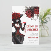 Invitation Boire des sorcières Gothique Bachelorette Party (Debout devant)