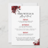 Invitation Boire des sorcières Gothique Bachelorette Party (Dos)