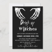 Invitation Boire des sorcières Gris Halloween Party (Devant)