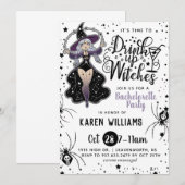 Invitation Boire des sorcières Halloween Bachelorette Party (Devant / Derrière)