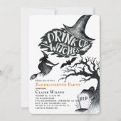 Invitation Boire des sorcières Halloween Bachelorette Party (Devant)