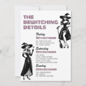 Invitation Boire des sorcières Halloween Bachelorette Week-en (Dos)