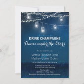 Invitation Boire du Champagne Danse sous les Étoiles Pot Maso (Devant)