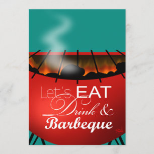 Invitation Boire et barbecue 4 juillet barbecue familial