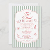 Invitation Boire et être joyeux fête de Noël d'entreprise (Devant)