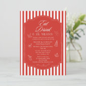 Invitation Boire et être joyeux fête de Noël d'entreprise (Debout devant)