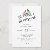 Invitation Boire et être marié Fête de Vacances (Devant)