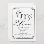 Invitation Boire et répéter la répétition Mariage (Devant / Derrière)