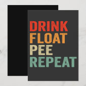 Invitation Boire Flotteur Urine Répéter Drôle Canoë Pagaie  (Devant / Derrière)