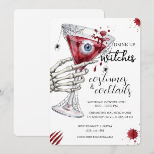 Invitation Boire Jusqu'à La Fin Sorcières Cocktail Soirée Hal