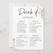 Invitation Boire Si Bachelorette Jeu Fleur sauvage (Devant)