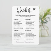 Invitation Boire Si Fête des mariées Jeu Moderne Élégant (Debout devant)