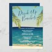 Invitation Boire Tropical Plages Brunch nuptial (Devant / Derrière)