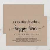 Invitation Boire un verre après une fugue de mariage heureux (Devant / Derrière)