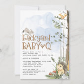 Invitation Bois Animaux Baby Q Jardin Baby shower (Devant)